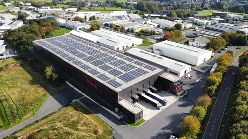 Aerial view of the Mank global manufacturing facility in Germany