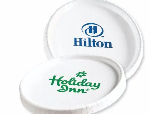 Custom printed paper glass covers for Hilton and Holiday Inn