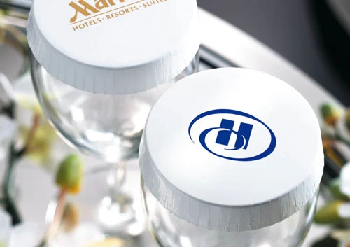 Standard paper glass covers with Marriott logo